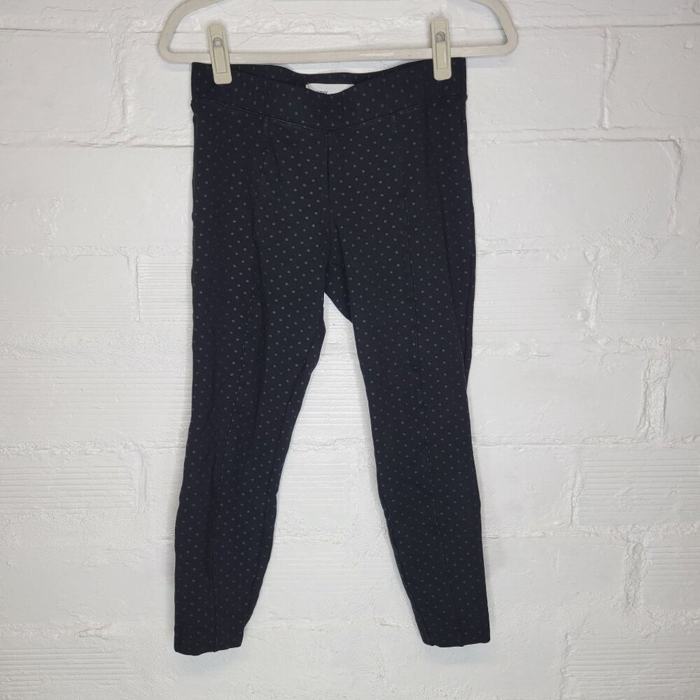 Old Navy Women's Medium Pants Crop Stevie Black Polka Dot Pull On